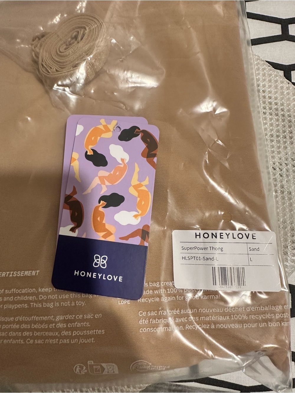 Honeylove SuperPower Thong in Sand